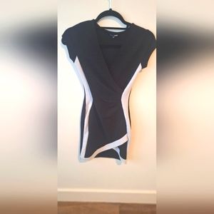Black and White Fashion Nova Bodycon Dress